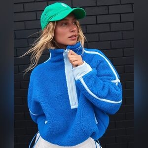 Free People - Mountain High Half Zip Fleece, Size M, NWOT